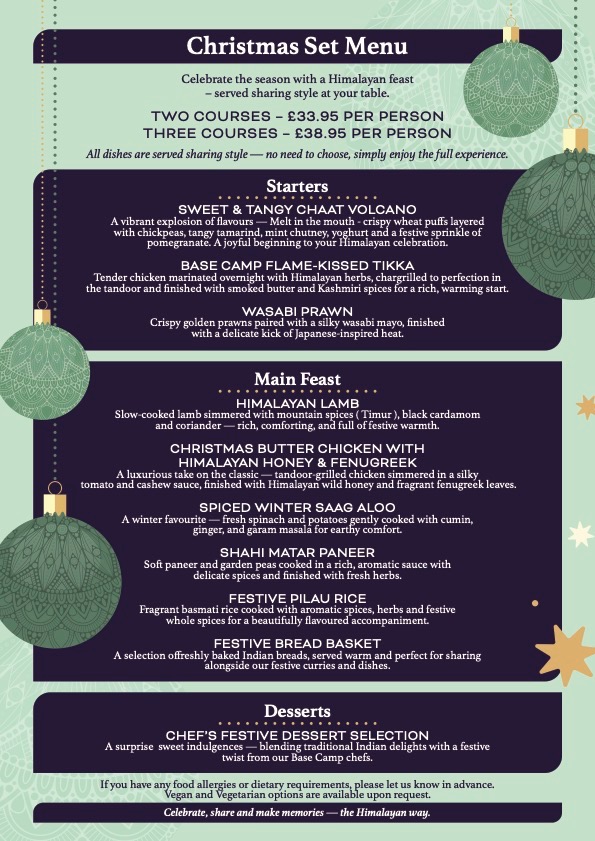 Christmas Set Menu